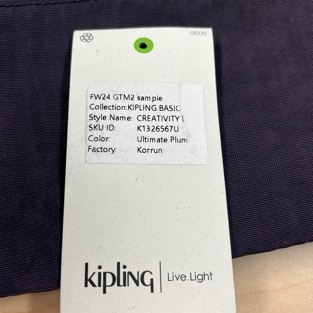 Kipling Ultimate plum color Creativity (Large) Pouch - Picture 5 of 5